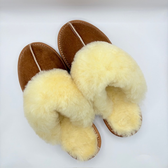 Kapcie damskie 100% skóra owcza premium  - zdjęcie 2